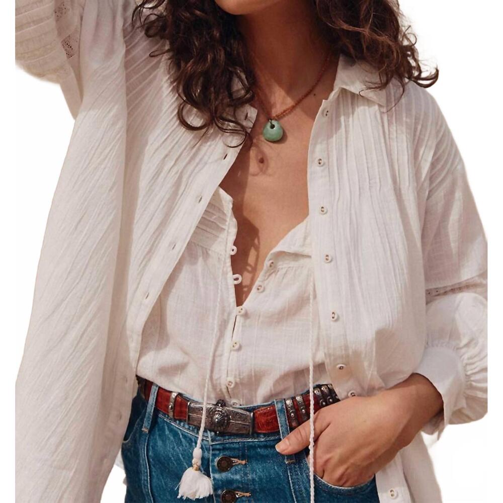 NEW SPELL stevie lace shirt in -camellia - Picture 3 of 7